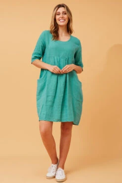 PISA SOLID LINEN DRESS