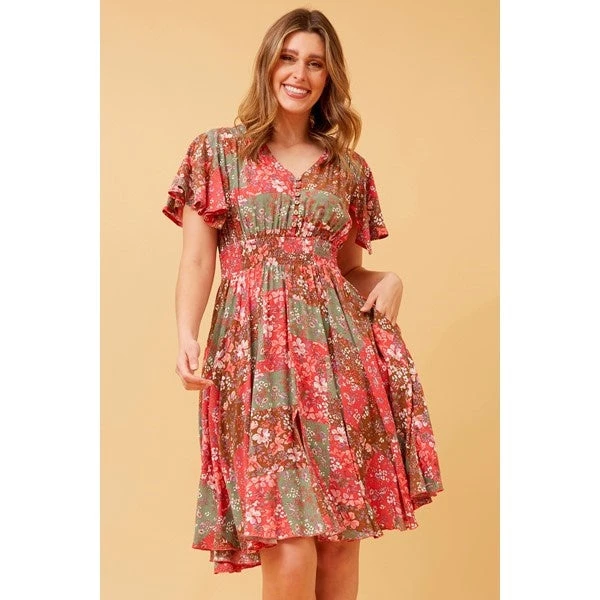 SANDY FLORAL BOHO SHORT DRESS - Image 7