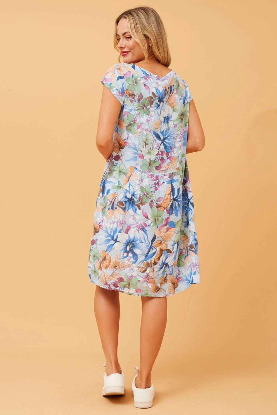 SISLEY FLORAL LINEN SHIFT DRESS - Image 7