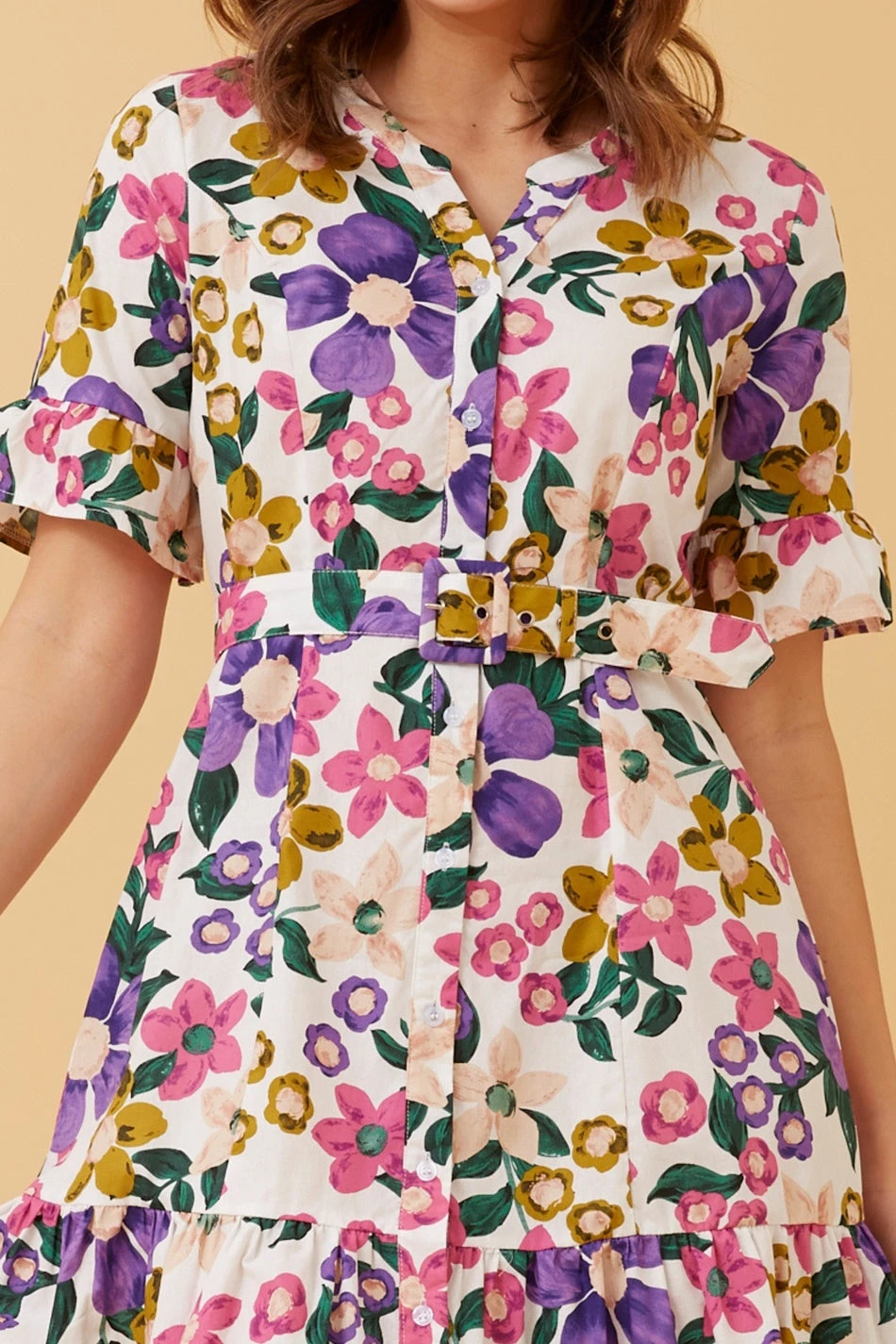 AVITA FLORAL BELTED DRESS - Image 5