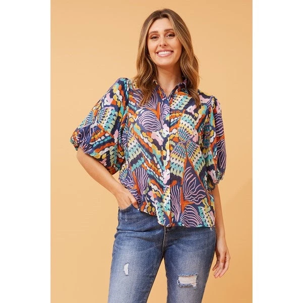 WILKIE PUFF SLEEVE BOHO TOP - Image 7