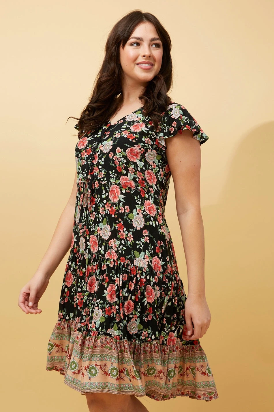 CHLOE FLORAL SHORT DRESS - Image 7