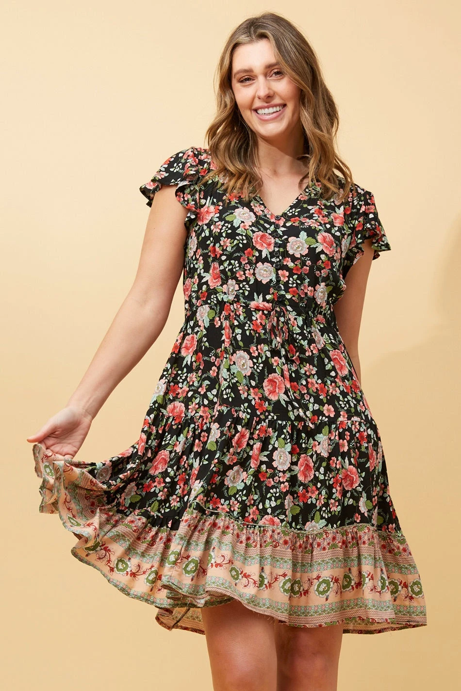 CHLOE FLORAL SHORT DRESS