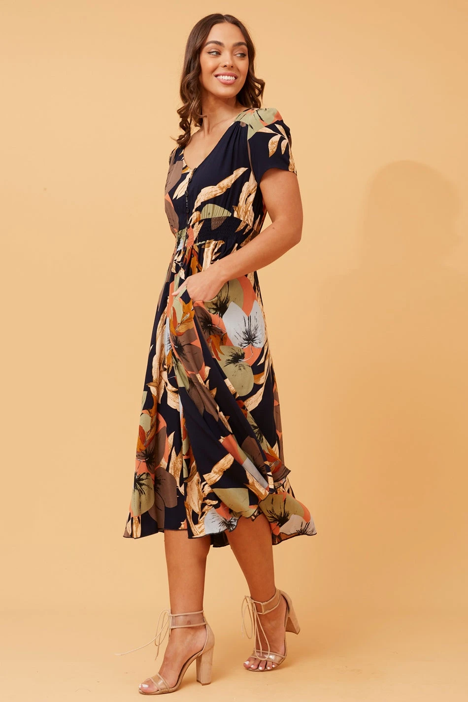 KEGAN FLORAL MIDI DRESS - Image 5