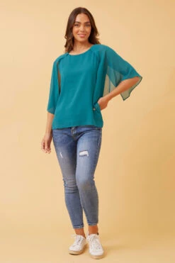 LEILANI SPLIT SLEEVE TOP