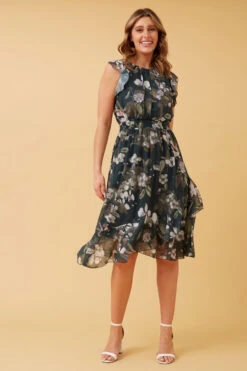 LOLA FLORAL MIDI DRESS