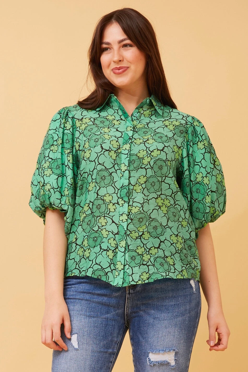 WILKIE PUFF SLEEVE FLORAL SHIRT - Image 3
