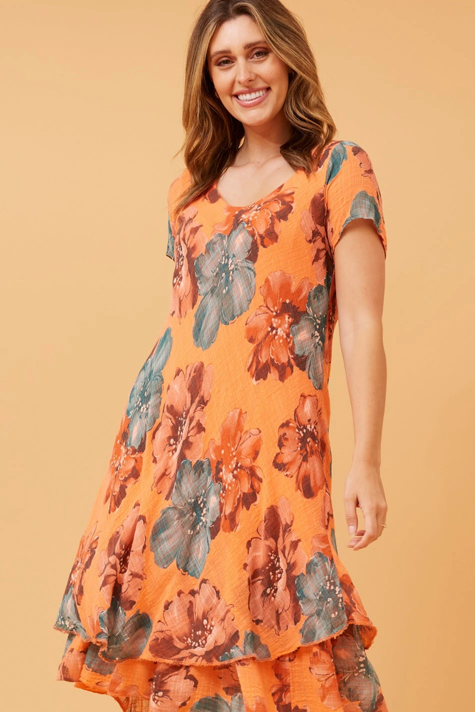ELECTRA DOUBLE LAYER FLORAL DRESS - Image 10