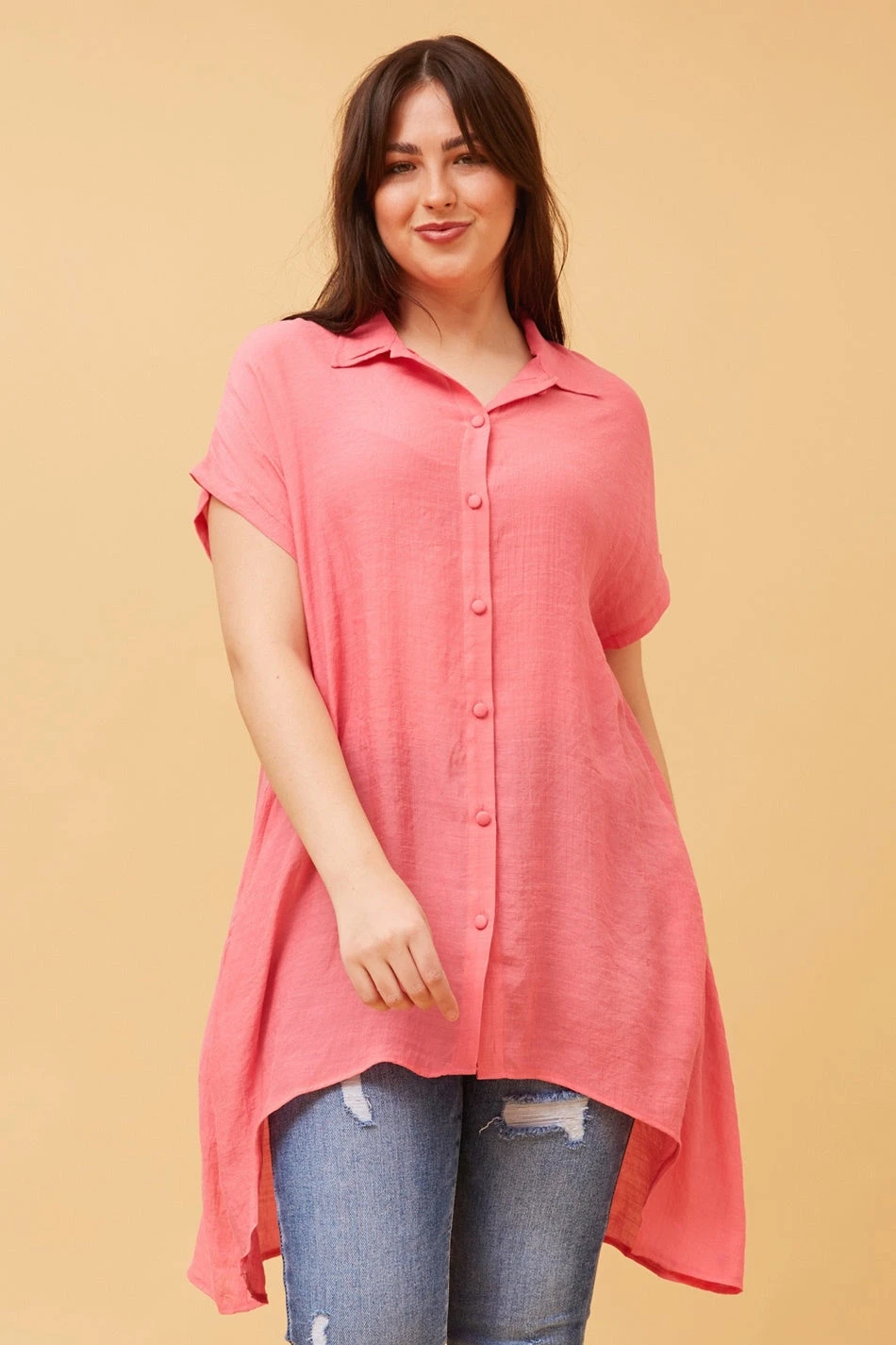 BLU ASYMMETRICAL HEM SHIRT - Image 13