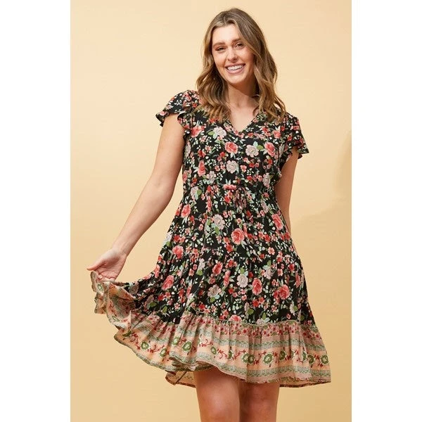 CHLOE FLORAL SHORT DRESS - Image 9