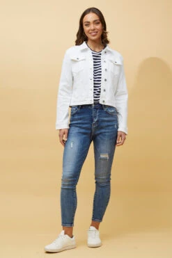 DESTINY SEQUIN WING DENIM JACKET