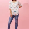 POLKA DOT PEASANT TOP