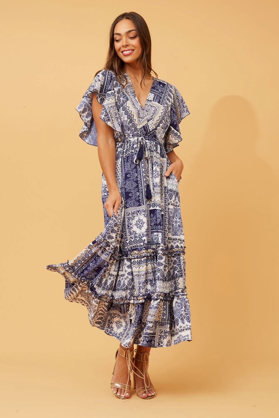 GEMALLA PATCHWORK BOHO MAXI DRESS - Image 4