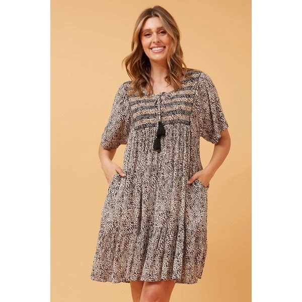 HONDA ANIMAL PRINT BOHO DRESS - Image 7
