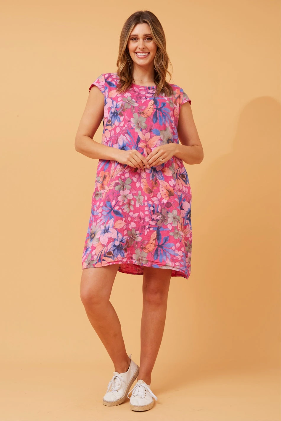 SISLEY FLORAL LINEN SHIFT DRESS - Image 10