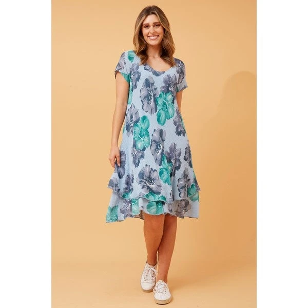ELECTRA DOUBLE LAYER FLORAL DRESS - Image 7
