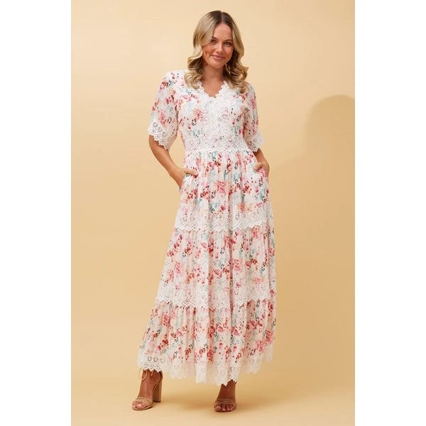 BYRON LACE TRIM FLORAL MAXI DRESS - Image 8