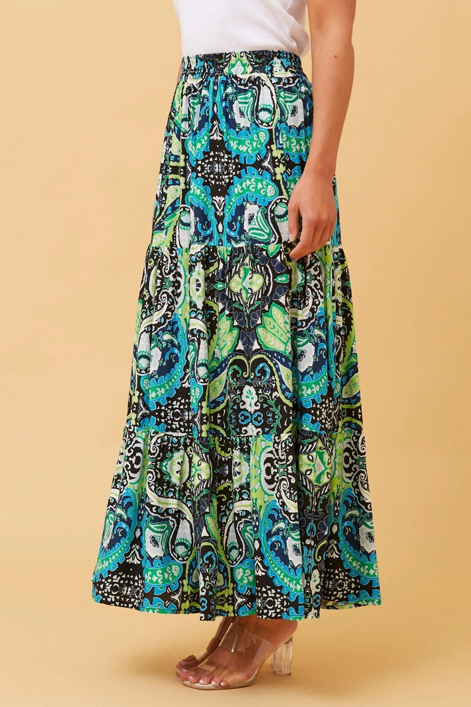 DORIAN FLORAL BOHO MAXI SKIRT - Image 5