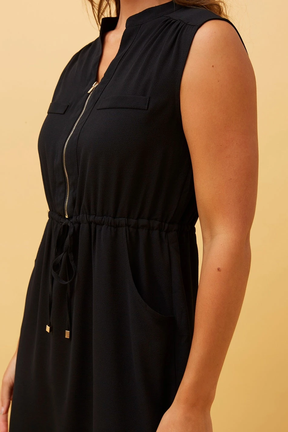 AMY ZIP FRONT SHORT DRESS - Image 5