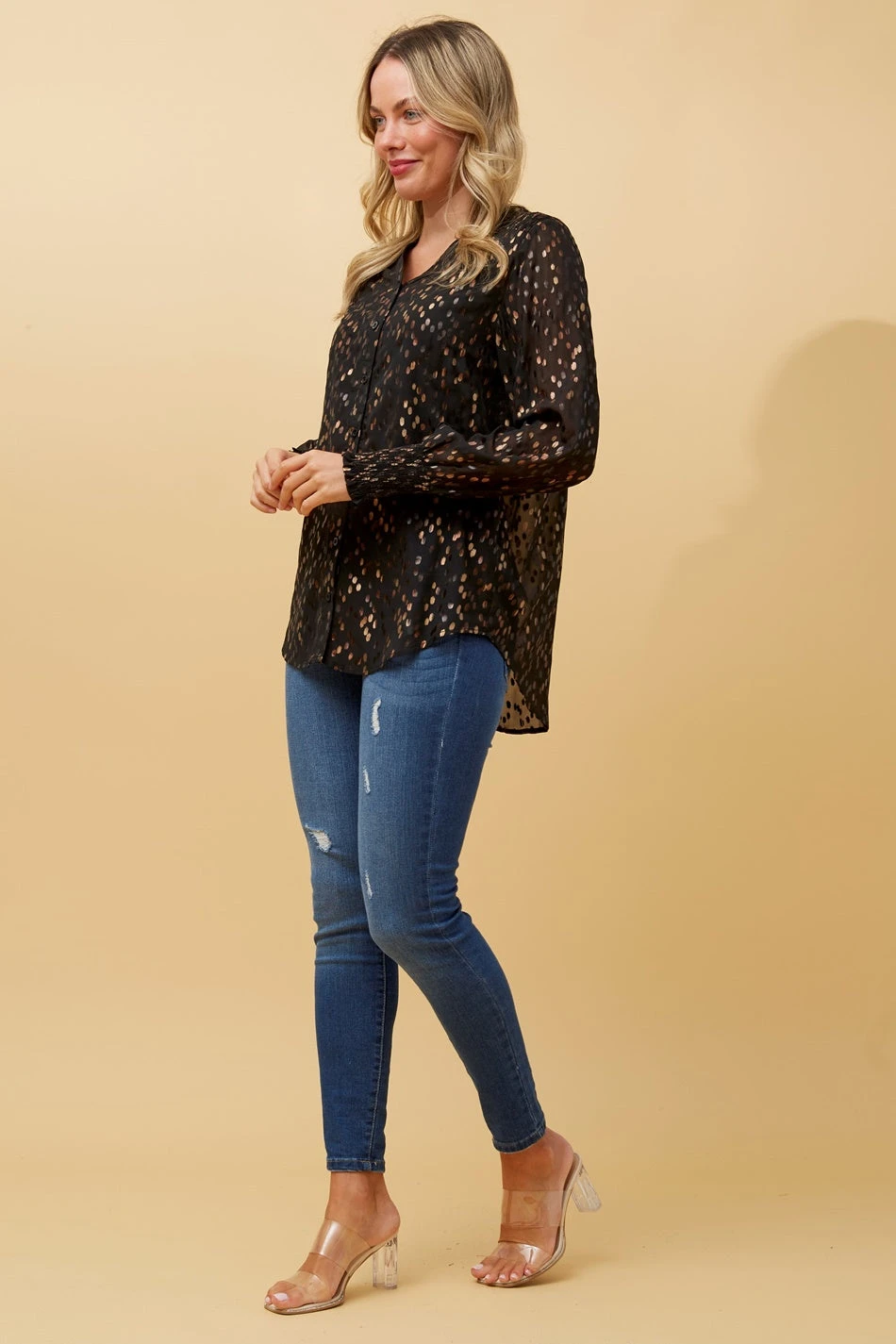 ROMITA FOIL PRINT BLOUSE - Image 6