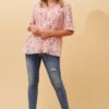 POSIE PLEATED FLORAL TOP