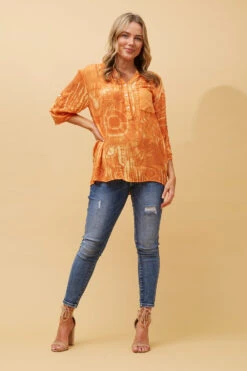 ROSETTA SEQUIN TIE DYE DETAIL TOP