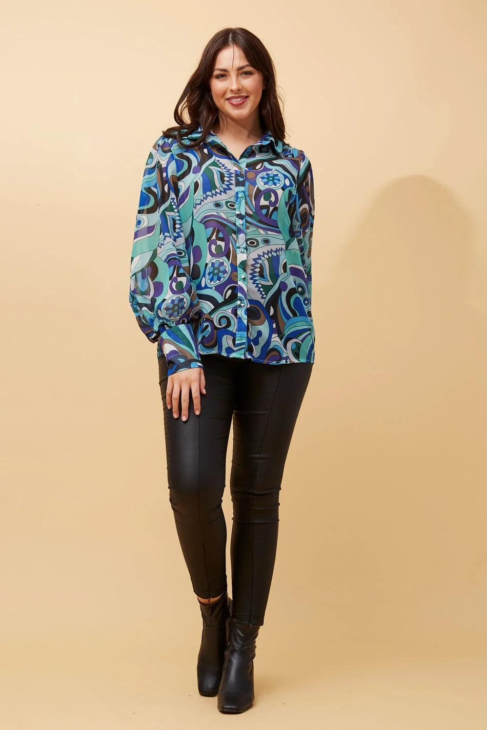 BELLE LONG BALLOON SLEEVE SHIRT - Image 2