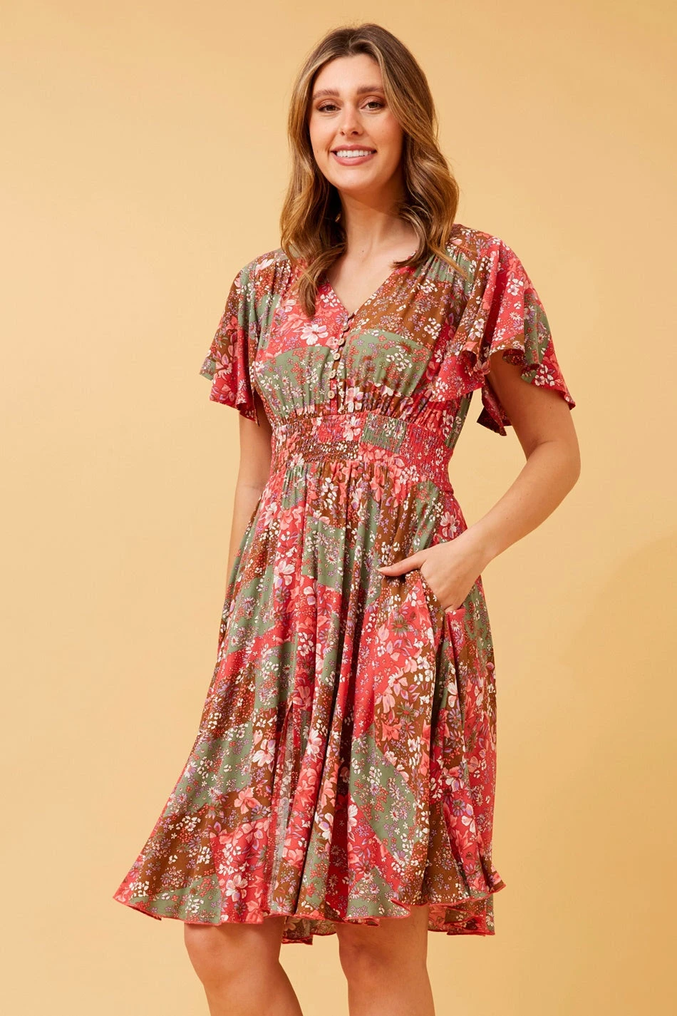 SANDY FLORAL BOHO SHORT DRESS - Image 5