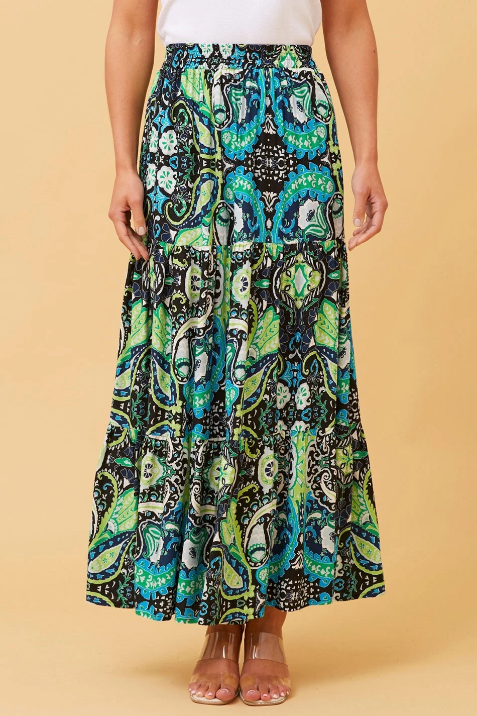 DORIAN FLORAL BOHO MAXI SKIRT - Image 3
