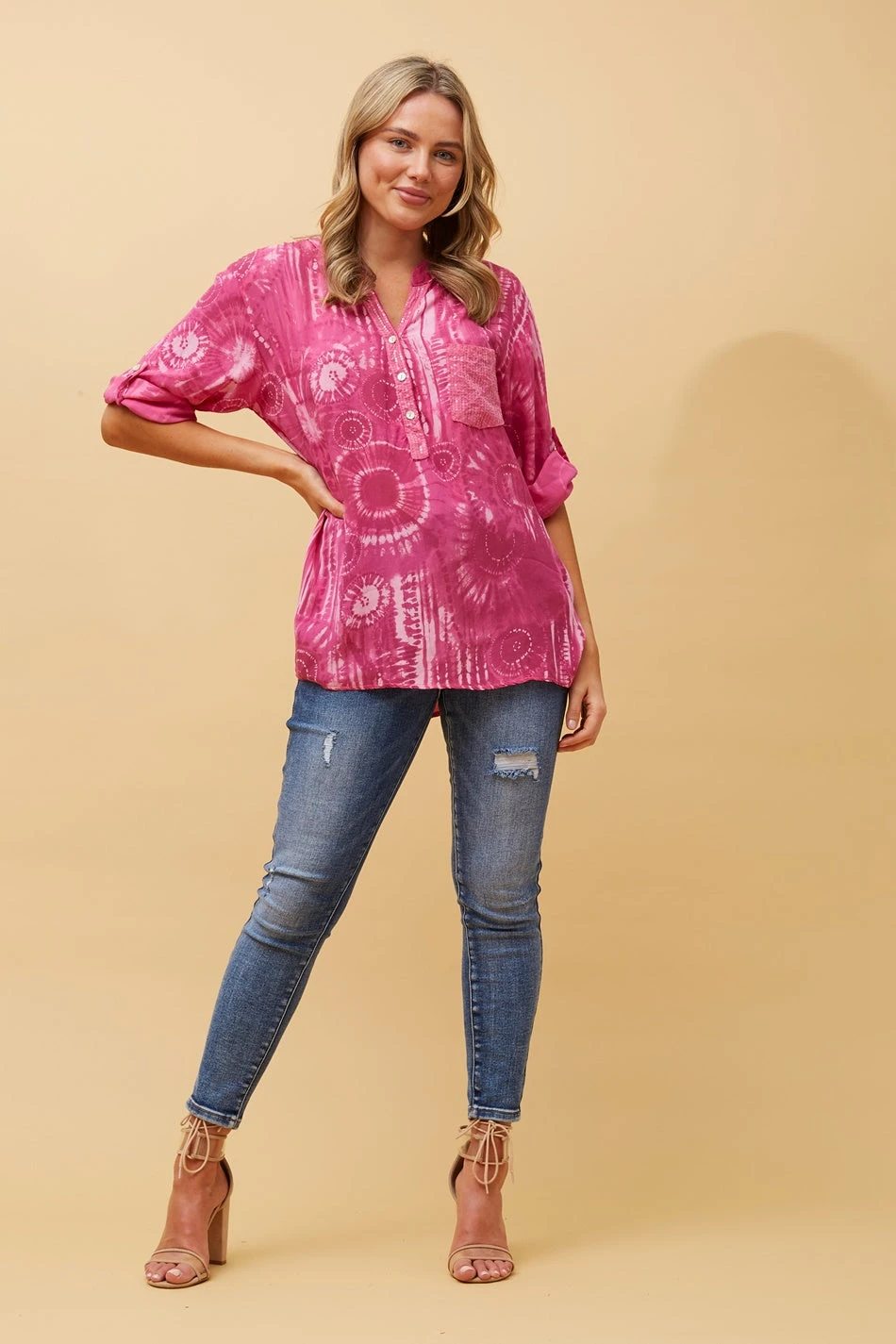 ROSETTA SEQUIN TIE DYE DETAIL TOP - Image 9