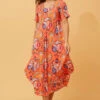 YESSICA PAISLEY PRINT MIDI DRESS