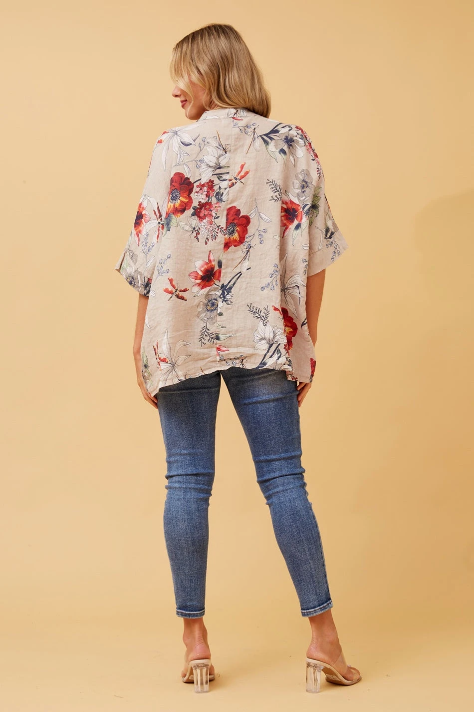 MATTEA FLORAL LINEN TOP - Image 6