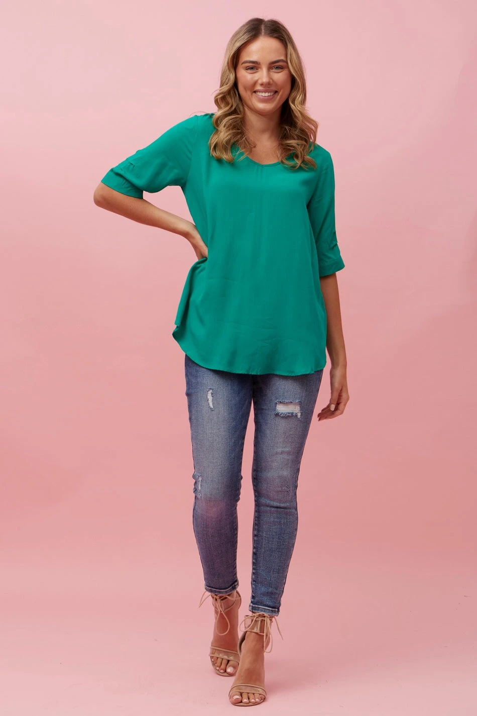 KENDRA BUTTON DETAIL TOP - Image 4