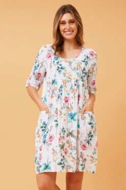 PISA FLORAL LINEN DRESS
