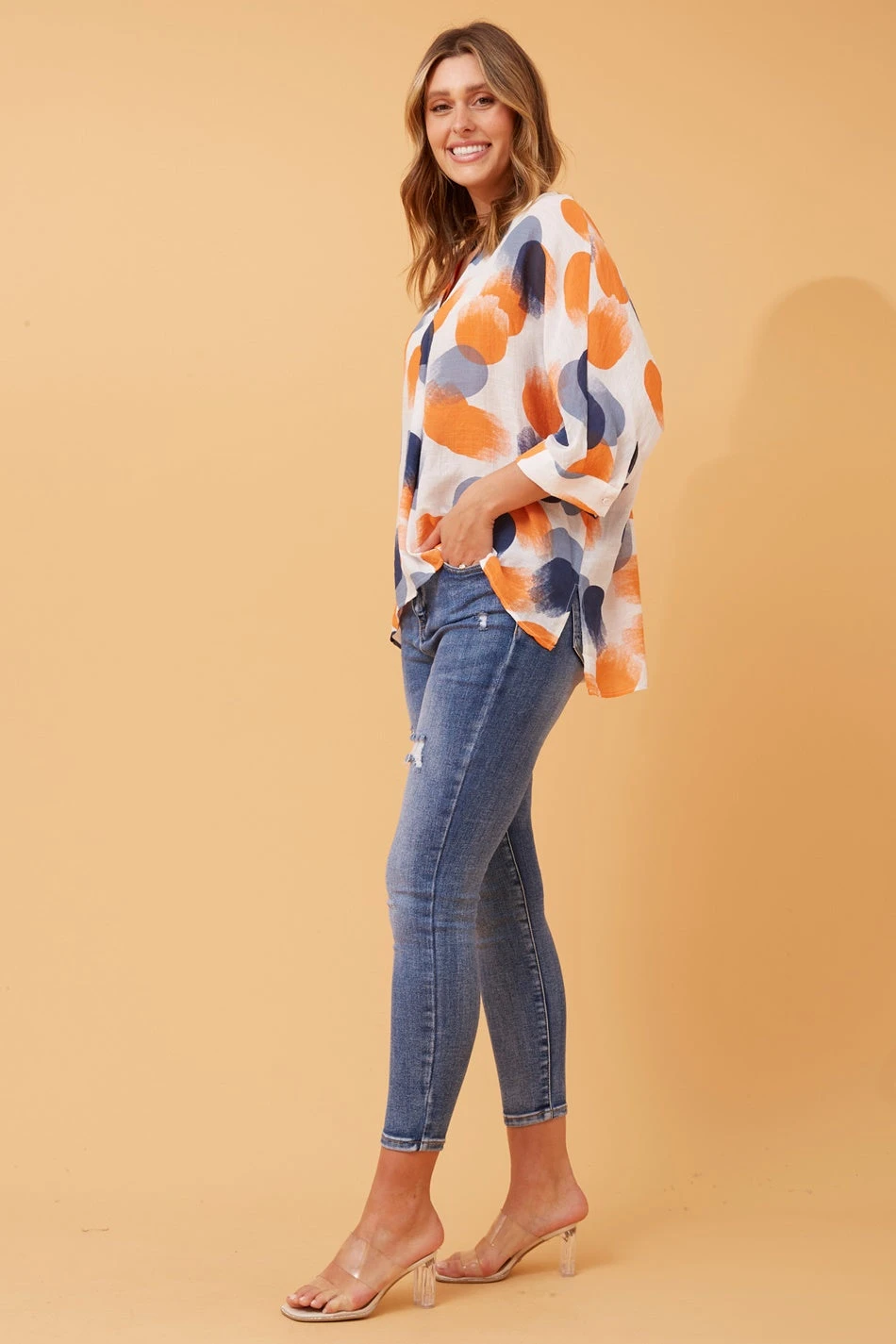 ASHER OVERSIZED POLKA DOT TOP - Image 2