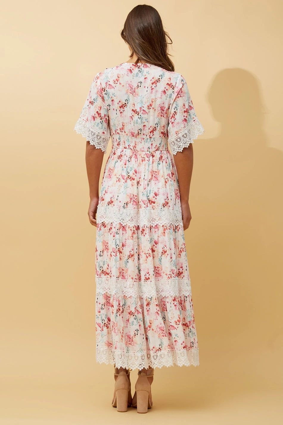 BYRON LACE TRIM FLORAL MAXI DRESS - Image 7