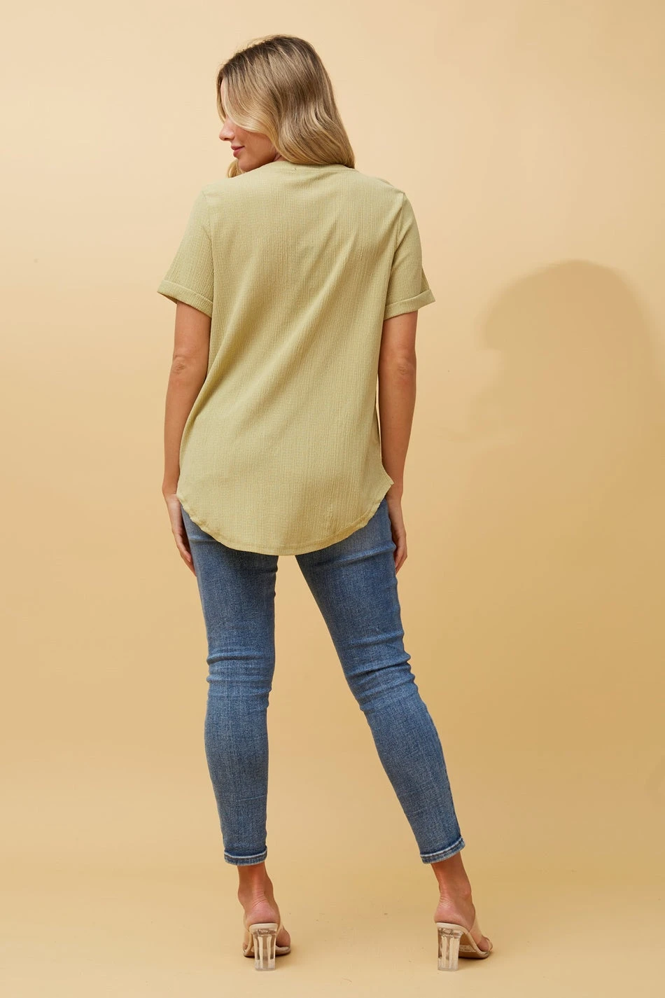 MISTY SHORT SLEEVE TEXTURED TOP - Image 7