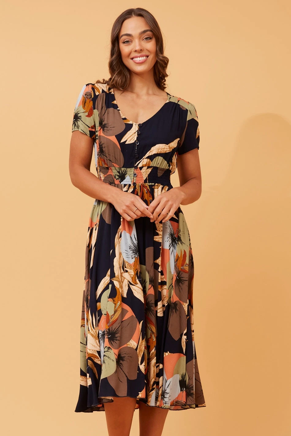 KEGAN FLORAL MIDI DRESS - Image 3