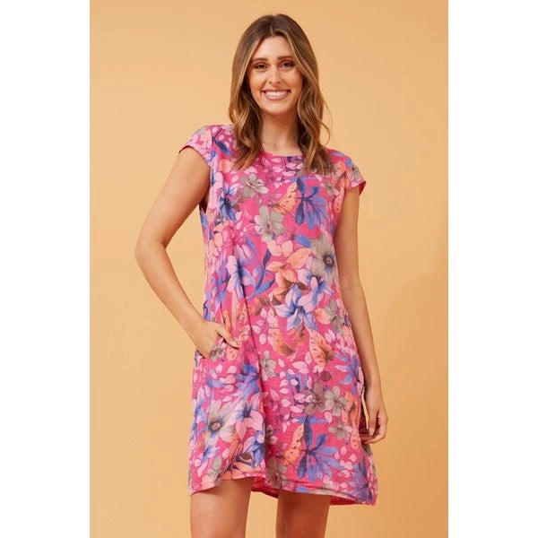 SISLEY FLORAL LINEN SHIFT DRESS - Image 13
