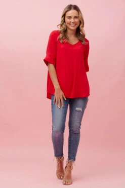 KENDRA BUTTON DETAIL TOP