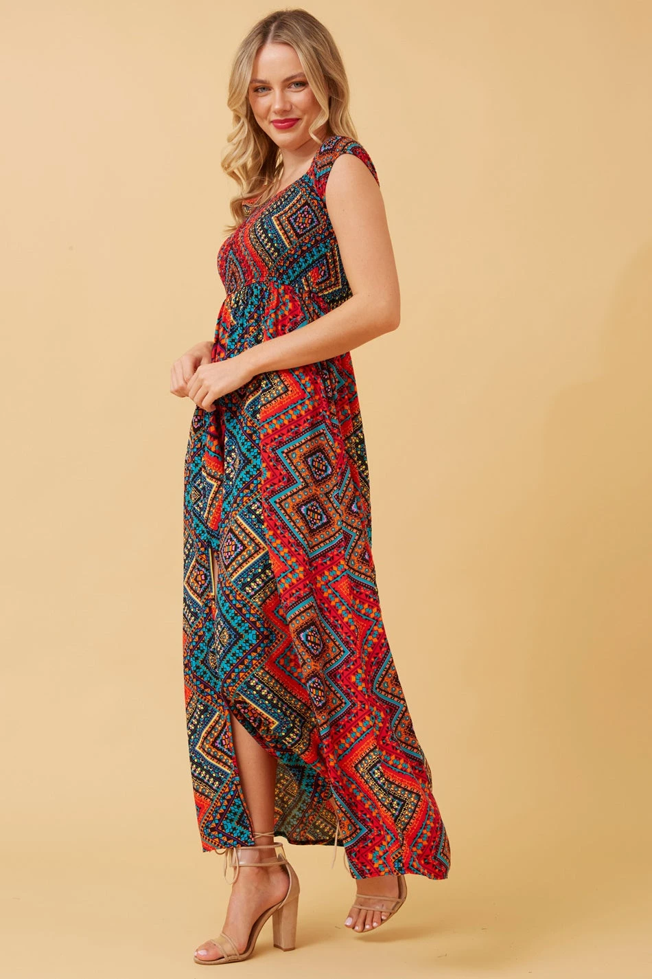 ROBIN ABSTRACT BOHO MAXI DRESS - Image 6