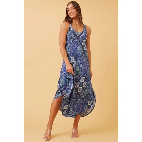 UMBRELLA PATCHWORK BOHO MIDI DRESS - Image 8